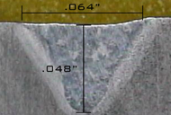 laser welding services pulsed yag weld cross-section